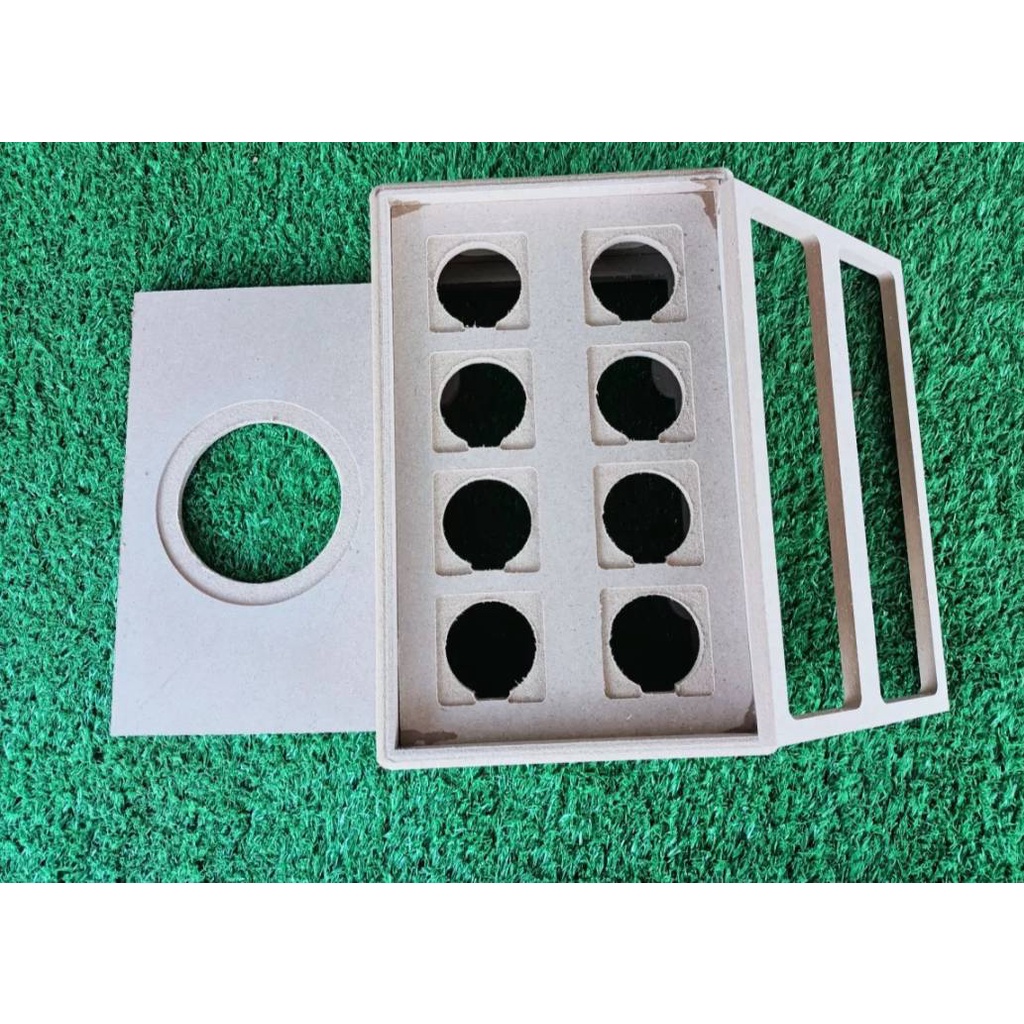 ตู้บลูทูธDIYงานดิบ ขนาด28.5x18.5x10 ดอกลำโพง 2นิ้ว 8ดอก แผ่นพาสซีฟ 12ซม