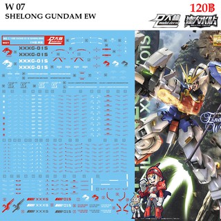 ดีคอลน้ำ [D.L. Darlin] W07 SHELONG GUNDAM EW MG 1/100 Water Decal W 07