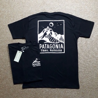 เสื้อยืด พิมพ์ลาย Patagonia Trail Running สีดํา