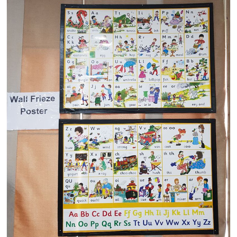 Jolly phonics wall frieze poster แบบ 2 แผ่น