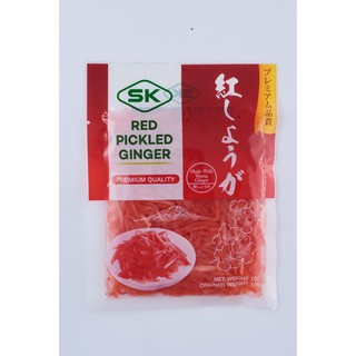 ราคาSK Ginger ขิงดอง ขิงดองญี่ปุ่น ขิงสไลส์เส้นแดง 150g Japanese pickle ginger