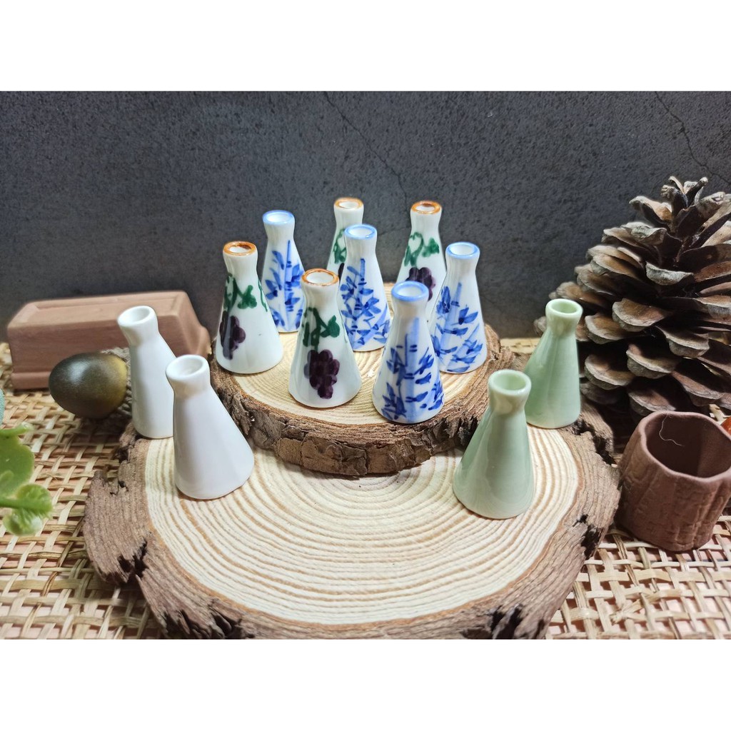แจกันเซรามิกสีขาวจิ๋ว แจกันจิ๋ว 02 #ของจิ๋ว #miniature