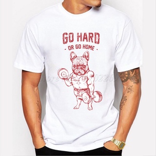 เสื้อยืดแขนสั้น พิมพ์ลาย Pug Squat Exercise Hard Design Mnes แบบสร้างสรรค์ แฟชั่นสําหรับผู้ชาย