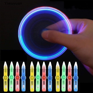 &lt;Yiwuyuan&gt; ใหม่ 2in1 ปากกาสปินเนอร์ มีไฟ LED EDC เรืองแสงในที่มืด สําหรับเล่นคลายเครียด