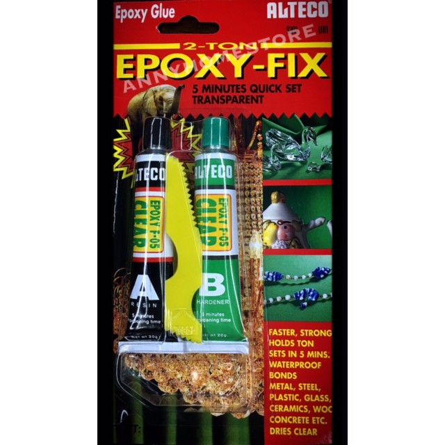 กาว2ตัน สีใส Epoxy-Fix ยี่ห้อ ALTECO ขนาด40g.