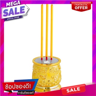 กระถางธูป LED 3 ดอก CLAIRE 28 ซม. สีเหลืองทอง เทียน LED ELECTRIC LED INCENSE STICKS CLAIRE 28CM 3-STICK GOLD