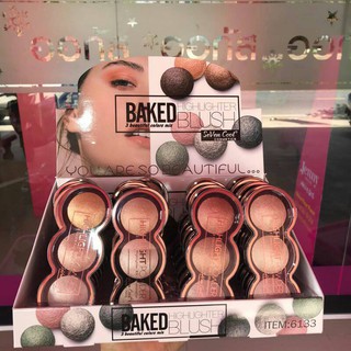 1 แพ็ค***(แพ็ค 3 ตลับ) BAKED HIGHLIGHTER BLUSH ไฮไลท์มี4เบอร์ไห้เลือก