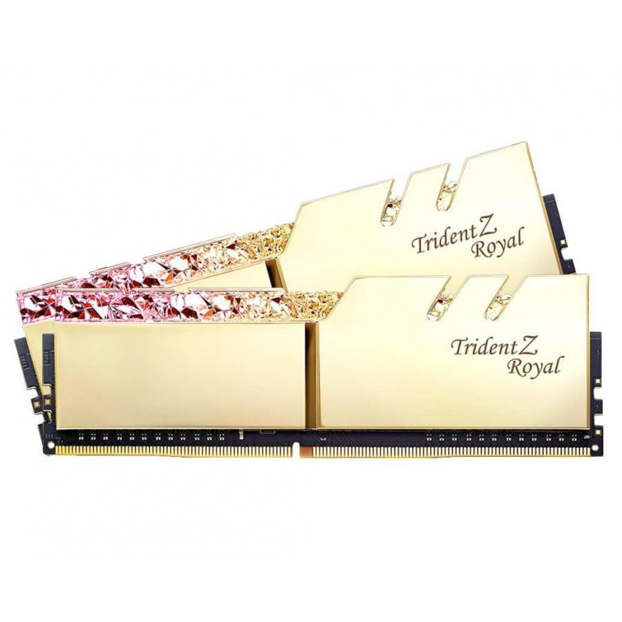 G.SKILL RAM PC DDR4 16GB/3600MHZ CL18 (8GBX2) TRIDENT Z ROYAL GOLD (F4-3600C18D-18GTRG) #แรมพีซี สีทอง 16GB/3600