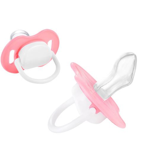พร้อมส่ง! จุกหลอก พร้อมฝาปิด 0-18m. (ชมพู/ฟ้า/เหลือง)