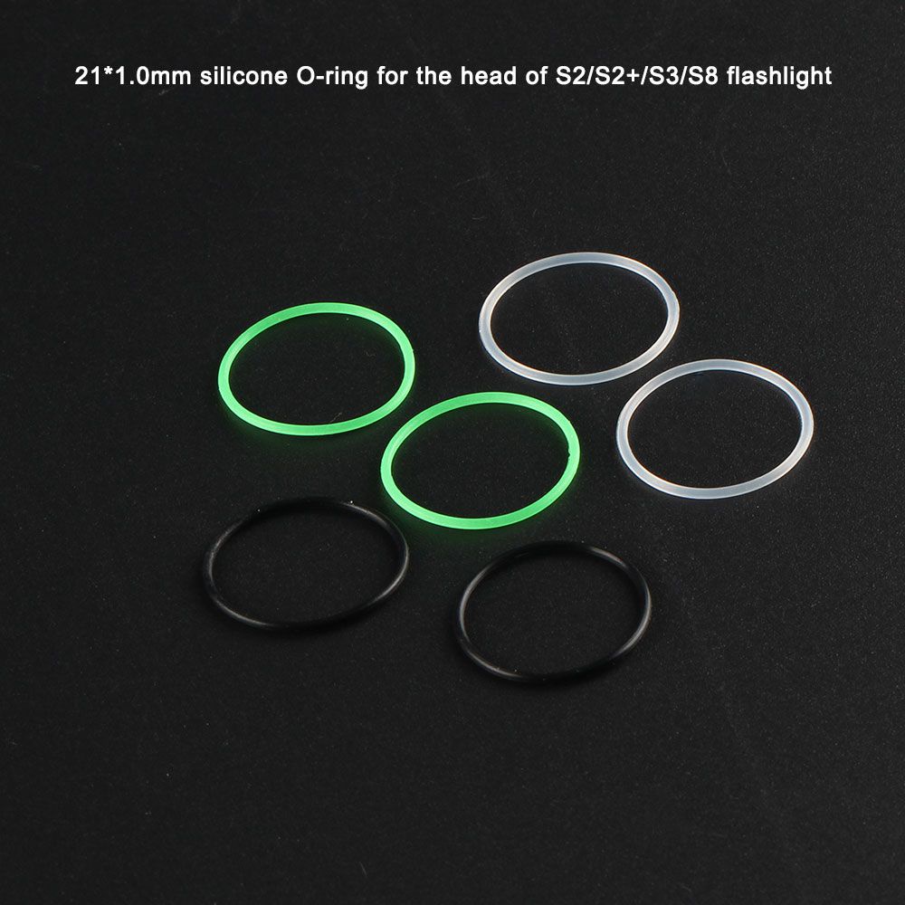 21*1.0 มม.ซิลิโคนกันน้ํา O-ring สําหรับหัว Convoy S2/S2+/S3/S8 ไฟฉาย