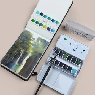 SeamiArt 2 Sizes Drawing Notebook For Watercolor 300GSM Paper/24 Sheets