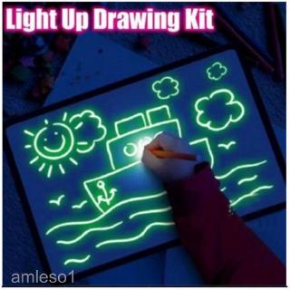 [AMLESO1] Drawing Board Tablet Draw with Light Fun Developing Educational Magic Draw