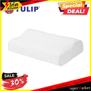 หมอนสุขภาพ TULIP LATEX MEDIUM 06019 33X61X11 ซม. สีขาว หมอนสุขภาพ LATEX PILLOW TULIP MEDIUM LATEX 06019 33X61X11CM WHITE