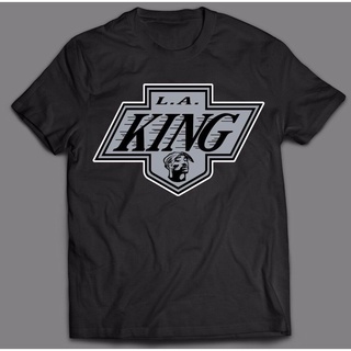 tshirtเสื้อยืดคอกลมฤดูร้อนGILDAN ดอนแอลเอ เสื้อยืด พิมพ์ลายกราฟฟิค Kings Mash Up L.A.King Rare สําหรับผู้ชายSto4XL