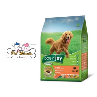 DOG N JOY อาหารสำหรับสุนัขพันธุ์โต รสแซลมอน 1.5 kg