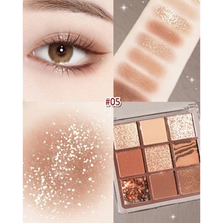 𝕀𝕌 𝕊𝕙พาเลทตาประกายชิมเมอร์ 9 สี โทนน้ำตาล DIKALU COCO VENUS Nine Color Eyechadow 05 อายแชโดว์ ที่ทาตา อายแชโดว์สีนู้