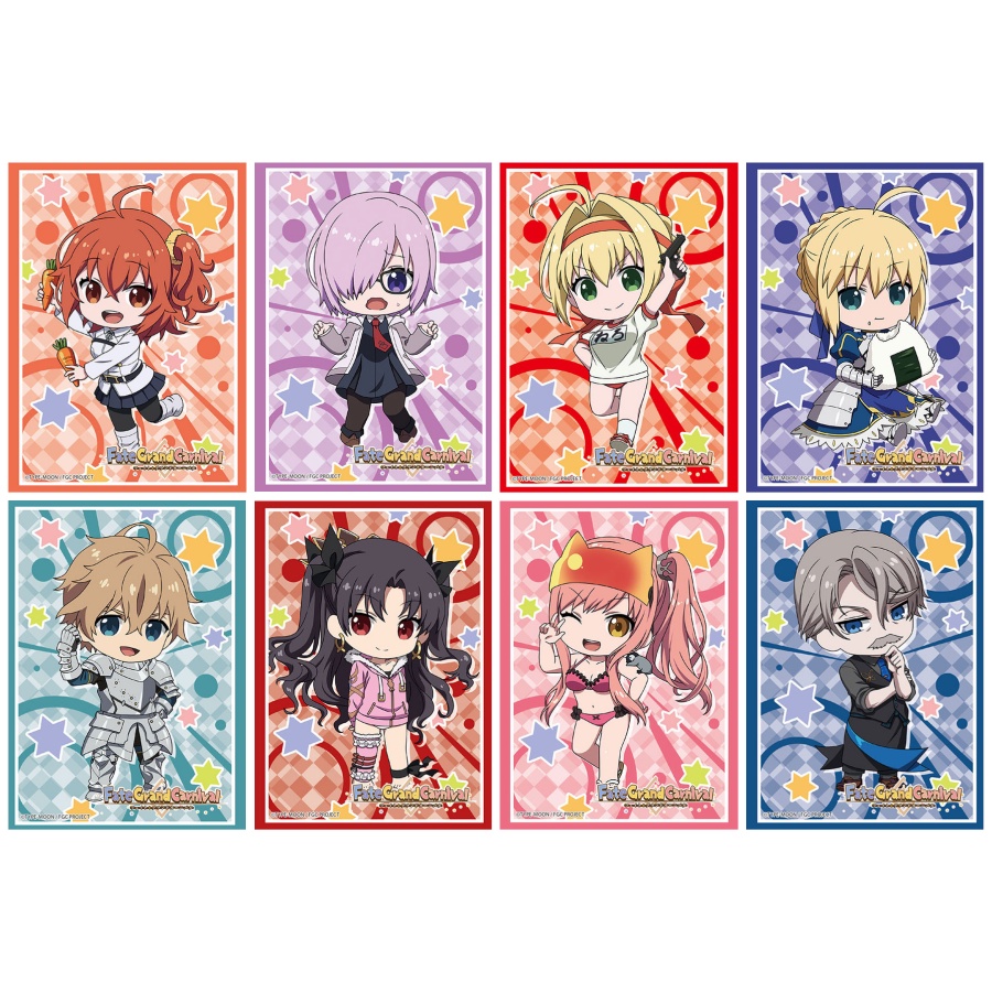 Bushiroad Sleeve Fate/Grand Carnival : Ritsuka Fujimaru, Mash, Nero, Altria, Gawain, Ishtar, Queen M