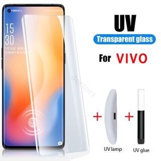 ฟิล์มกระจกนิรภัยกันรอยหน้าจอ แสง UV สําหรับ VIVO X90 X80 X70 X50 X60 V27 V25 V23 Pro Plus 5G 4G Pro+ 2023