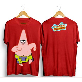 【ใหม่】เสื้อยืด ลาย Spongebob Patrick Patrick สีแดง สําหรับวิ่ง
