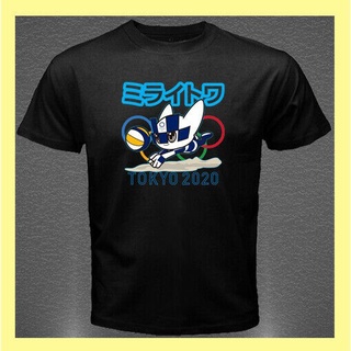 [S-5XL]Nbf3f23r97r เสื้อยืดผ้าฝ้าย พิมพ์ลายมาสคอตวอลเลย์บอลชายหาด Tokyo Olympic สไตล์คลาสสิก สําหรับผู้ชาย ER66WR20657 S