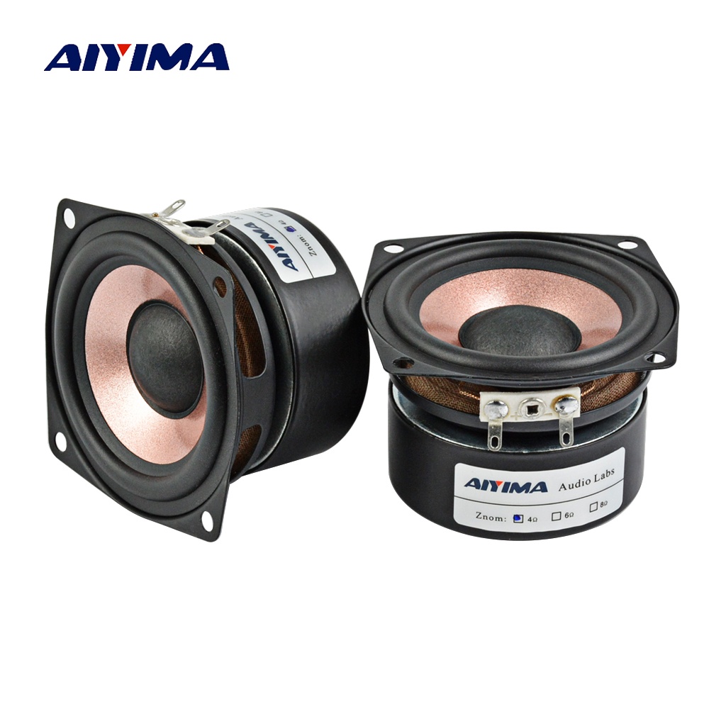 AIYIMA 2 ชิ้น 2.5 นิ้วลําโพงเสียง 4Ohm 8Ohm HIFI Desktop Full Range ลําโพงความไวสูงลําโพง 8-15 วัตต์