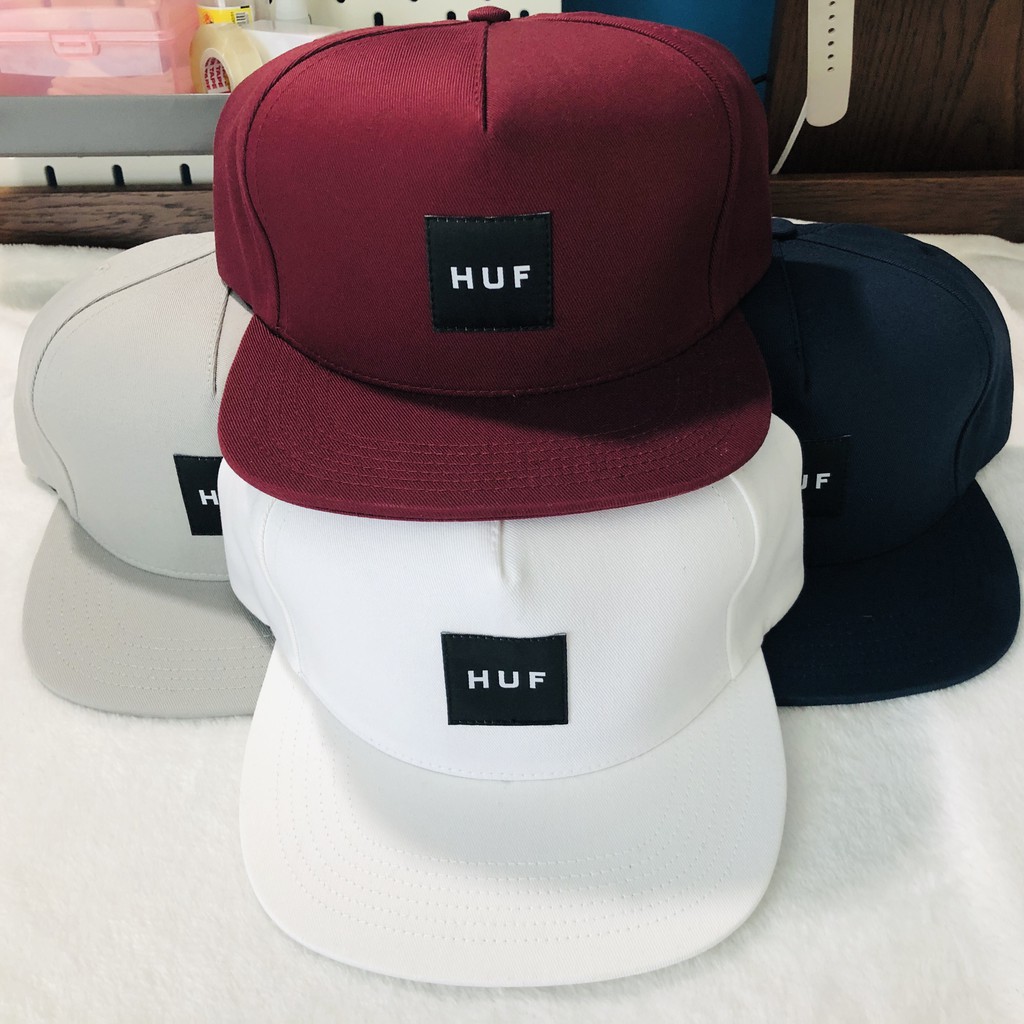 หมวก Hip Hop Snapback : Huf Box Logo Snapback ของแท้ 100% มือ1 (made in USA) ซื้อมาจากประเทศอังกฤษ