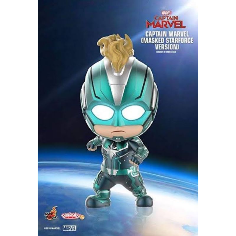 Hottoys Cosbaby Captain Marvel Mask Starforce Version คอสเบบี้กัปตันมาเวล เวอร์ชั่นใส่หน้ากากสตาร์ฟอร์ซ