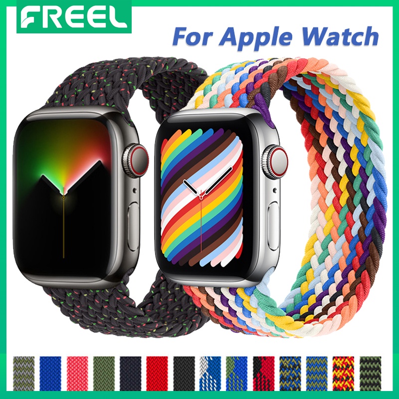 Freel สายนาฬิกาข้อมือไนล่อนถัก สําหรับ Apple Watch 44 มม. 40 มม. Series 7 6 54SE iwatch 3 42 มม. 38 มม.