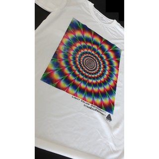 MiraZe A003 การเคลื่อนที่ของแสง Light Color Movement เสื้อยืดลวงตา MiraZe Brand Illusion T Shirt สีขาว