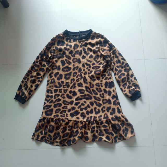 เดรสสั้นเสือ ป้าย Ontop ไซส์ L