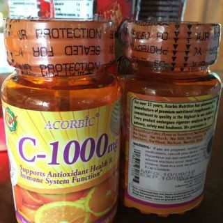 พร้อมส่ง Vit C วิตามินซี Acorbic VITAMIN C-1000mg By JP Natural ขนาด 30 เม็ด