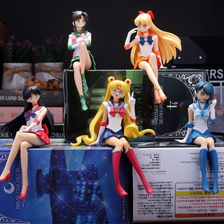 ตุ๊กตาฟิกเกอร์ อนิเมะ Sailor Mars Mercury Venus Jupiter ขนาด 14 ซม. ของเล่นสําหรับเด็ก