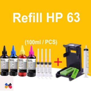 hp 63 หมึก hp 63xl หมึก hp63xl หมึกสากล เข้ากันได้สำหร 1110 1111 1112 2130 2131 3630 4510 4520 2132 2134 2136