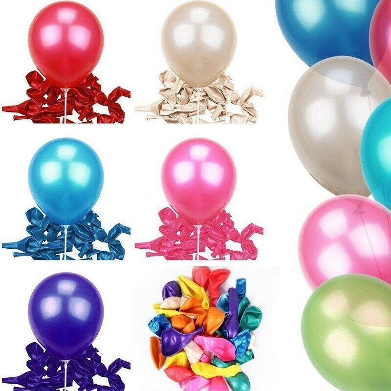 100 ชิ้น / เซต ที่มีสีสัน มุก ยาง ลูกโป่ง งานแต่งงาน วันเกิด เด็ก อาบน้ํา ตกแต่ง บอลลูน เทศกาล ตกแต่ง ของเล่นเด็ก
