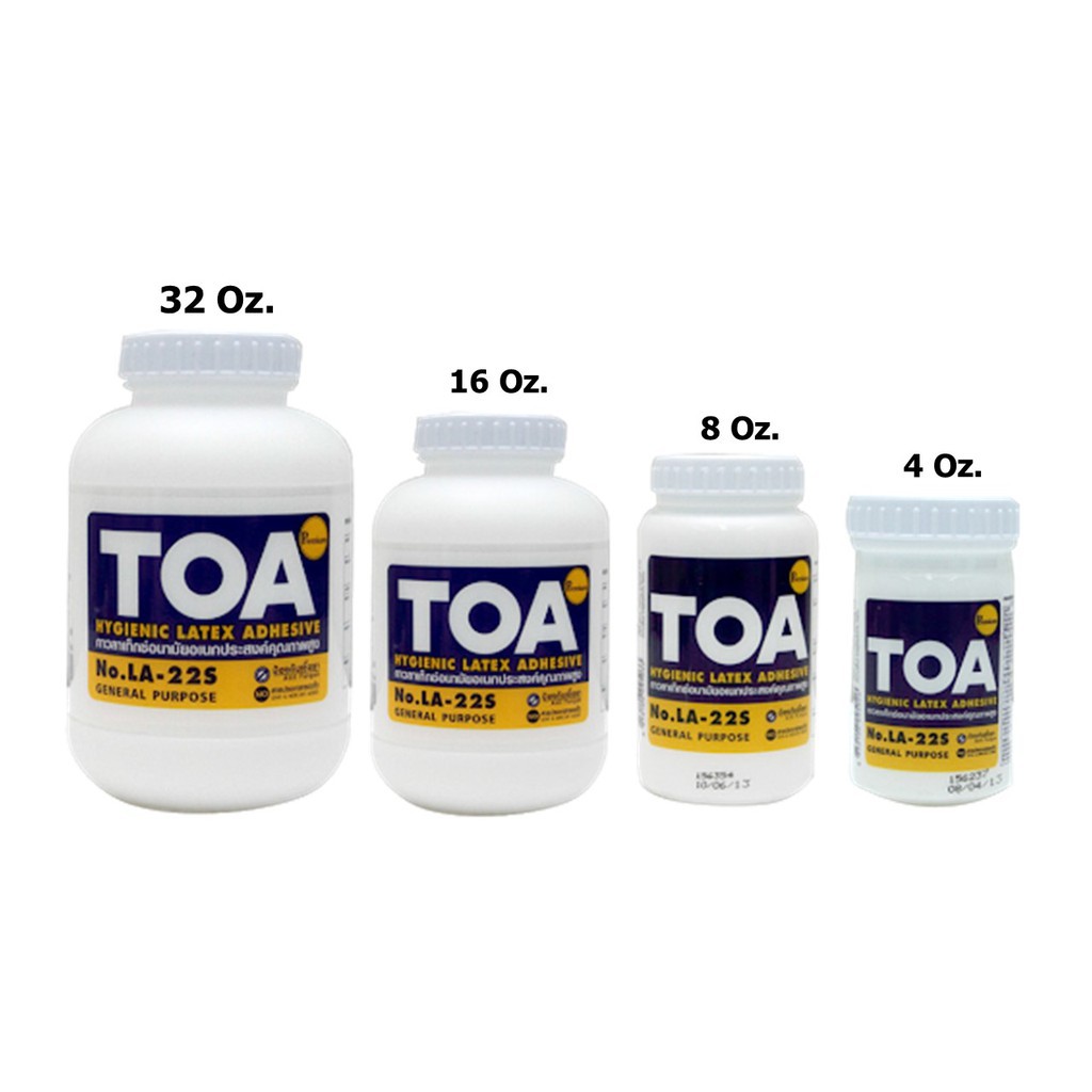 กาวลาเท็กซ์ 16 ออนซ์ TOA ชนิดขวดกลม เนื้อกาวสีขาว 🌟 รีวิวเพียบ