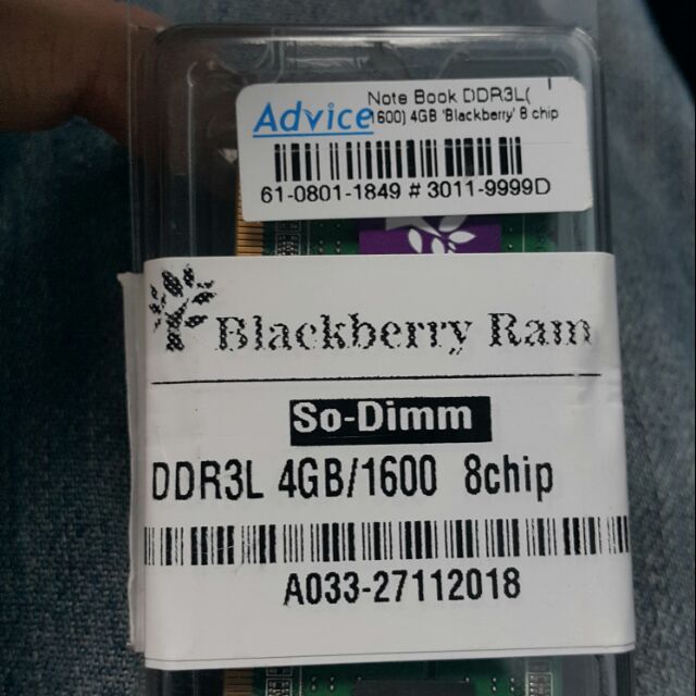 RAM DDR3L NOTEBOOK 4G/1600