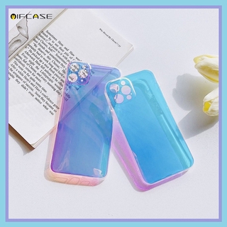 Samsung Galaxy S21 S21+ S20 S20+ Plus Note 20 Ultra S10 S9+ Plus J7 Prime Phone Case Purple Gradient Rainbow Laser Blu-ray Glitter Bling Color Colorful Simple Transparent Clear Soft TPU Casing Case Cover