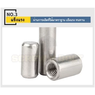 หมุดพิน ปิ๊น สลัก แกนเดือย สแตนเลส 304 เกลียวใน dia. 4 5 6 mm. / Internal Threaded Dowel Pins SUS304