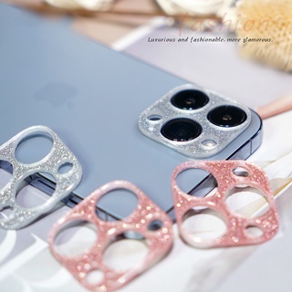 Bling เคสป้องกันเลนส์กล้อง ประดับกลิตเตอร์ คริสตัลแวววาว สําหรับ iPhone 13 12 11 Pro Max 13Mini
