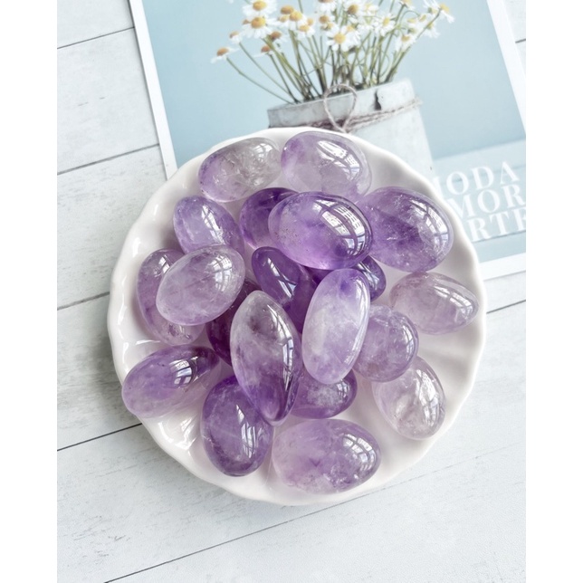 SG INSTOCKS LAVENDER AMETHYST TUMBLES // POCKET STONES