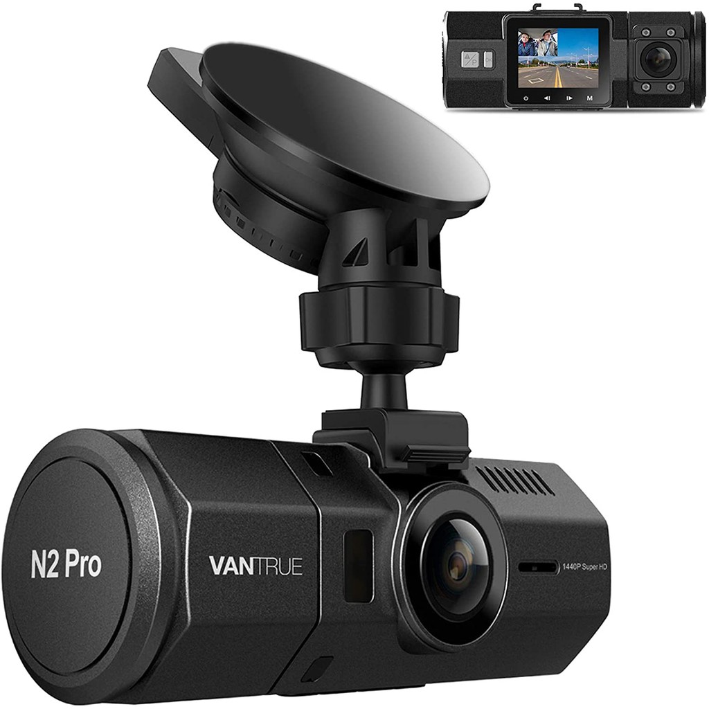 Vantrue N2 Pro Uber Dual Dash Cam อินฟราเรด Night Vision Dual 1920x1080P ด้านหน้าและด้านภายใน Dash ก