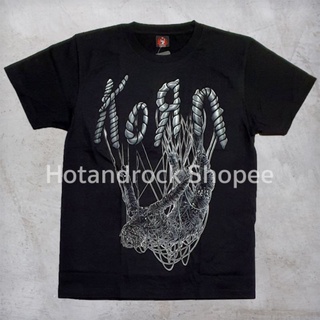 เสื้อยืดผ้าฝ้ายพรีเมี่ยม เสื้อยืดวงสีดำ Korn TDM 1811 Hotandrock