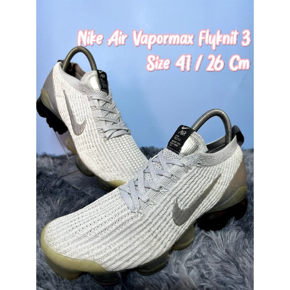 Nike Air Vapormax Flyknit 3 Size 41 / 26 Cm รองเท้าผ้าใบมือสอง คุณภาพดี ราคาสบายกระเป๋า