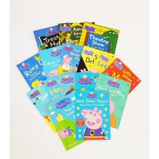 Peppa pig Activity &amp; Sticker book 16 เล่ม หนังสือเด็ก หนังสือแบบฝึกหัด หนังสือสติ๊กเกอร์ หนังสือ ภาษาอังกฤษ