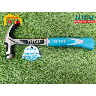 Total โททอล ค้อนหงอนด้ามไฟเบอร์ หน้าค้อน 27 มม. THT-7143166 ค้อนหงอน (ลดแรงสะเทือน) ( Claw Hammer – Anti-shock Handle )