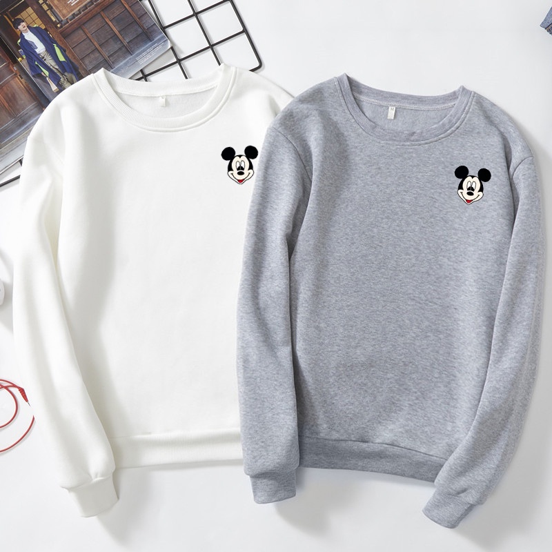 BK-O-250 เสื่อแขนยาวคอกลม พิมพ์ลายการ์ตูนน่ารัก มีไซส์ครบ สีให้เลือก เสื้อกันหนาวแฟชั่นเกาหลี
