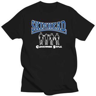 ขายดี!เสื้อยืด ลาย SKINHEAD CLOCKWORK STYLE NEU S-XXL Oi! Skinhead นาฬิกาพังก์ สีส้มS-5XL