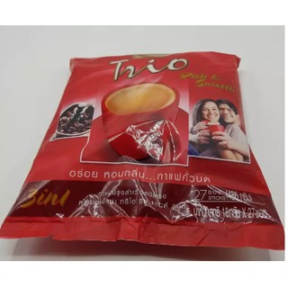 กาแฟ มอคโคน่าทรีโอ แอนด์ สมูท สีแดง 18 กรัม * 27ซอง moccona trio rich and smooth