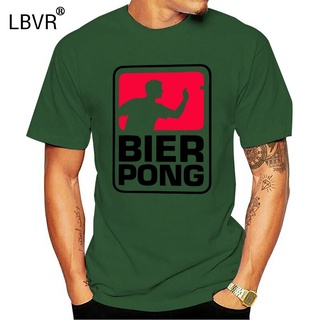 เสื้อยืดสีขาวเสื้อยืด ลาย Bier Pong | Bierpong | เบียร์ | ปาร์ตี้ | สนุก | สไปล | แอลกอฮอล์ | เสื้อยืด ผ้าฝ้าย พิมพ์ลายก