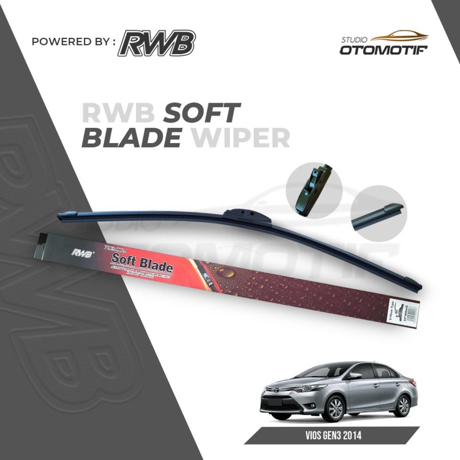 RWB S52 WIPER VIOS GEN3 2014 SOFT FRAMELESS WIPER WINDSHIELD VIOS GEN3